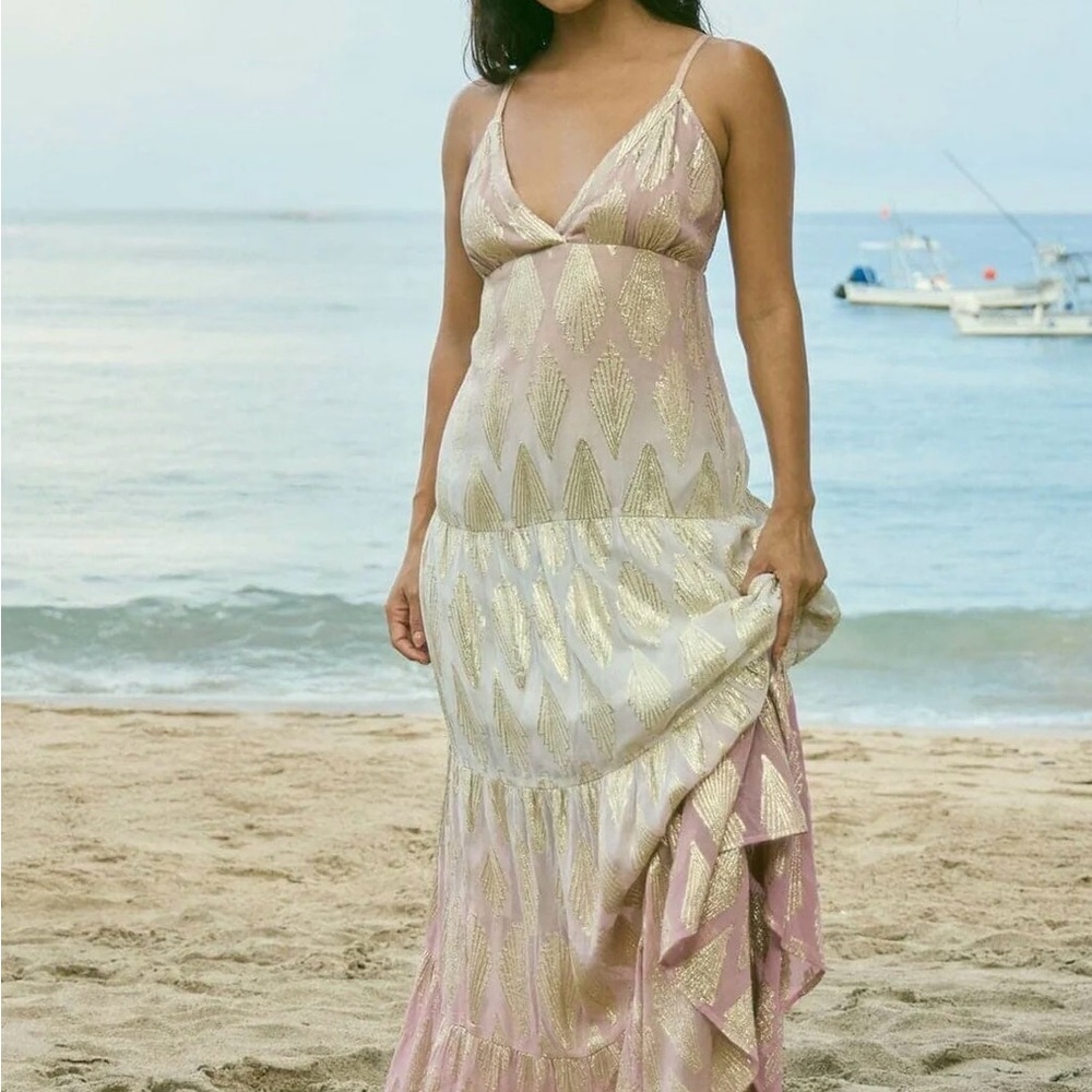 🩷NWT Lovestitch Shimmer Shell Maxi Dress🩷